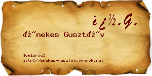Énekes Gusztáv névjegykártya