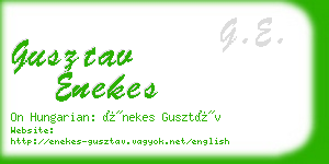 gusztav enekes business card